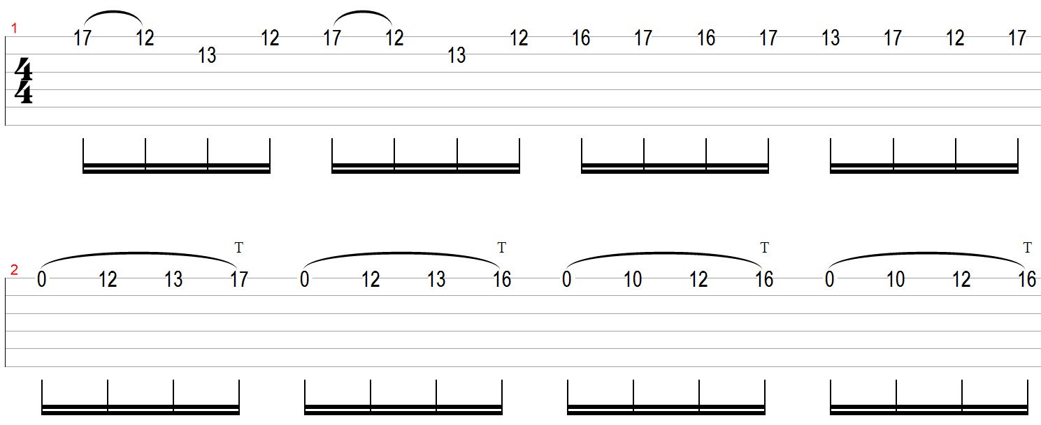 Guitar Lick Idea Combinations